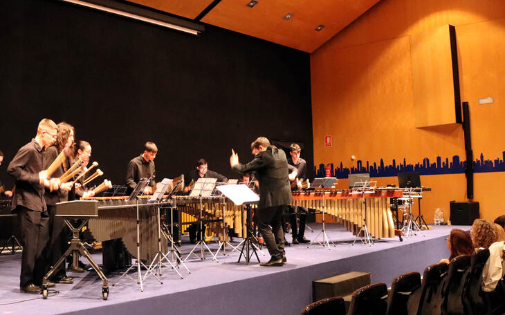 Alumnos del Conservatorio de Alicante deleitan con su concierto de percusión dentro del ciclo de Grandes Recitales